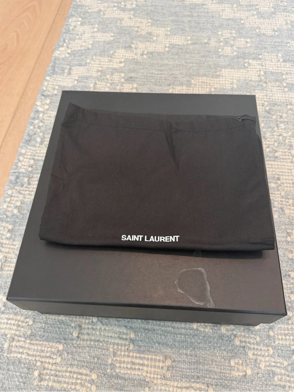 YSL Bianca Black Knotted Platform Sandals